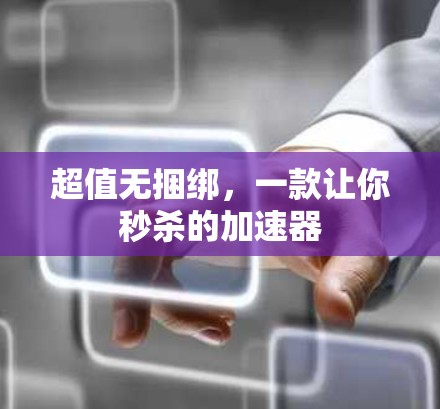 超值无捆绑,一款让你秒杀的加速器