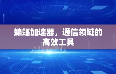 蝙蝠加速器,通信领域的高效工具 蝙蝠加速器,通信领域的高效工具