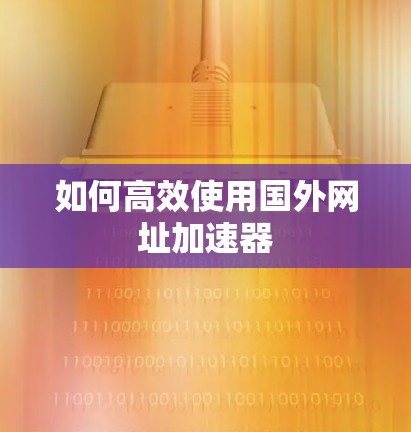 如何高效使用国外网址加速器