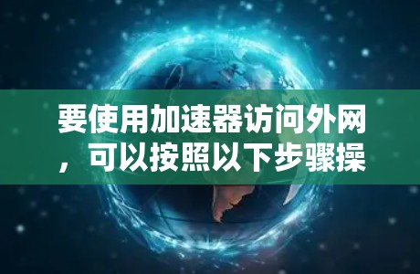 要使用加速器访问外网，可以按照以下步骤操作