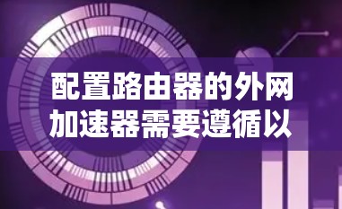 配置路由器的外网加速器需要遵循以下步骤,确保加速器与路由器的连接正确,加速功能有效
