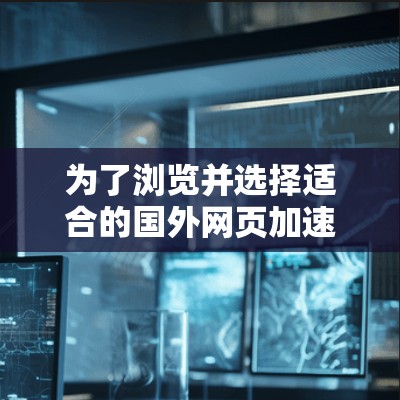 为了浏览并选择适合的国外网页加速器，我可以按照以下步骤进行