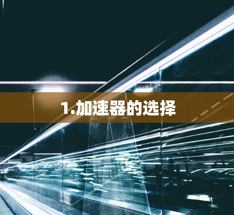 1.加速器的选择 1.加速器的选择