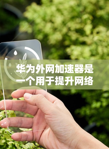 华为外网加速器是一个用于提升网络速度的工具，通常需要通过华为的数据加速包来激活。以下是具体的下载步骤和使用指南