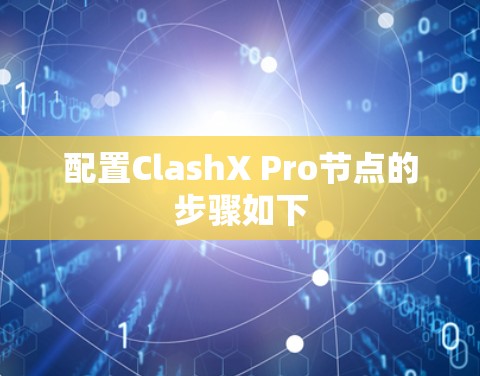 配置ClashX Pro节点的步骤如下