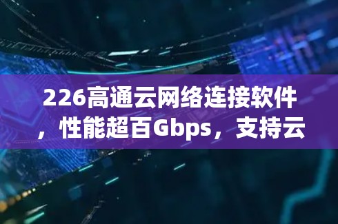 226高通云网络连接软件,性能超百Gbps,支持云服务,轻松畅享 226高通云网络连接软件,性能超百Gbps,支持云服务,轻松畅享