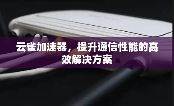 云雀加速器,提升通信性能的高效解决方案 云雀加速器,提升通信性能的高效解决方案