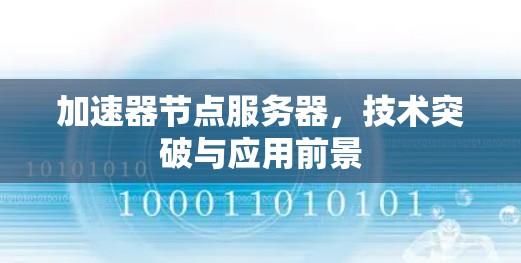 加速器节点服务器,技术突破与应用前景 加速器节点服务器,技术突破与应用前景