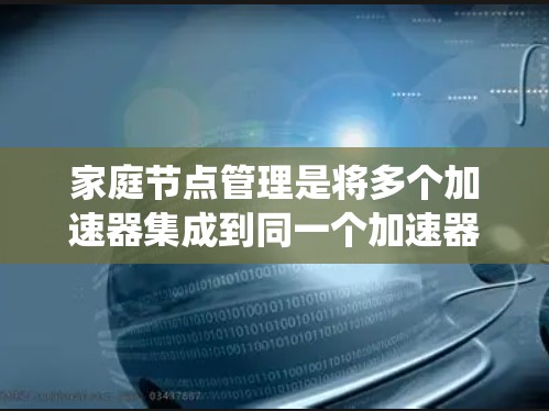 家庭节点管理是将多个加速器集成到同一个加速器家族中的过程，旨在提高系统的性能和资源利用率。以下是对家庭节点管理的详细分析