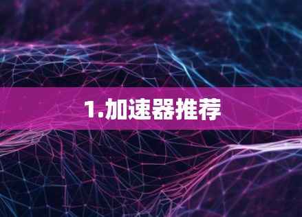 1.加速器推荐
