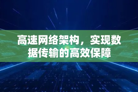 高速网络架构，实现数据传输的高效保障