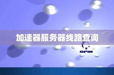 加速器服务器线路查询 加速器服务器线路查询