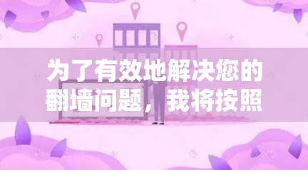为了有效地解决您的翻墙问题，我将按照以下步骤进行分析和推荐