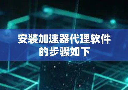 安装加速器代理软件的步骤如下 安装加速器代理软件的步骤如下
