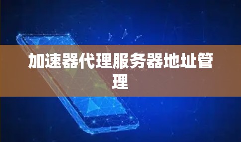 加速器代理服务器地址管理 加速器代理服务器地址管理