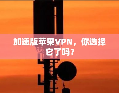加速版苹果VPN，你选择它了吗？