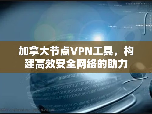 加拿大节点VPN工具，构建高效安全网络的助力