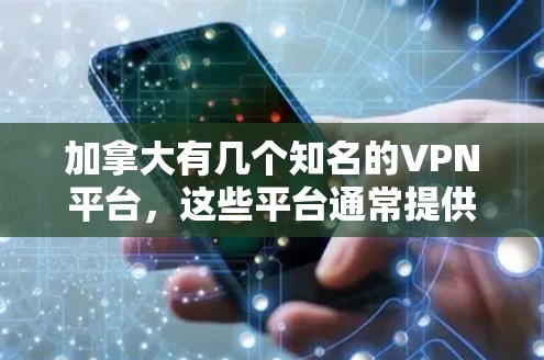加拿大有几个知名的VPN平台，这些平台通常提供多种服务，包括VPN功能和安全措施。以下是加拿大几个主要的VPN客户端