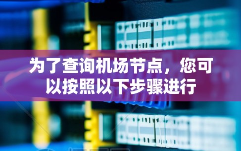 为了查询机场节点，您可以按照以下步骤进行