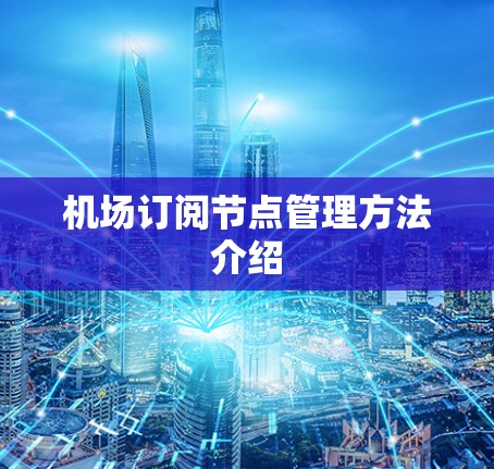 机场订阅节点管理方法介绍