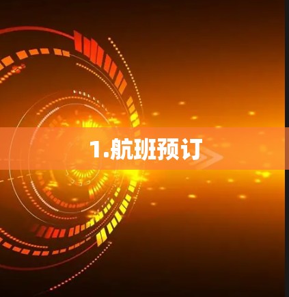 1.航班预订