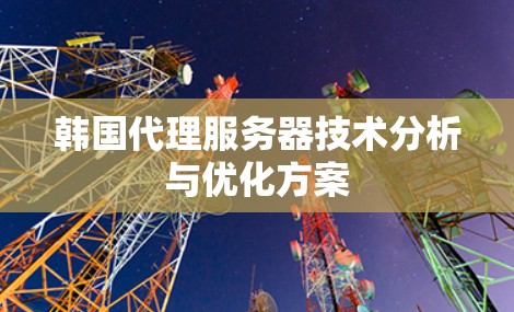 韩国代理服务器技术分析与优化方案