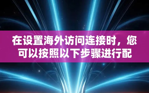 在设置海外访问连接时，您可以按照以下步骤进行配置