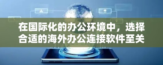 在国际化的办公环境中，选择合适的海外办公连接软件至关重要。以下是对几种常用工具的详细分析，帮助用户根据不同需求做出合适的选择