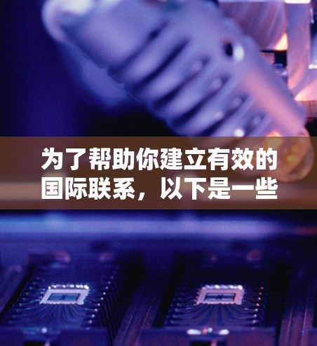 为了帮助你建立有效的国际联系，以下是一些推荐的国际连接平台，涵盖了不同的领域和用途