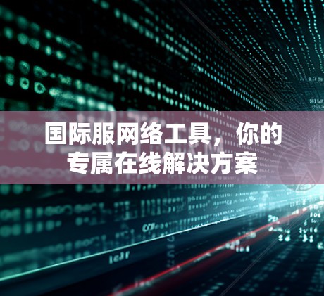 国际服网络工具，你的专属在线解决方案