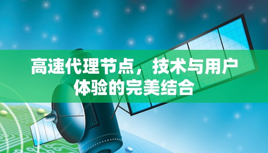 高速代理节点,技术与用户体验的完美结合 高速代理节点,技术与用户体验的完美结合