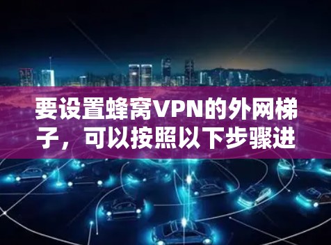 要设置蜂窝VPN的外网梯子，可以按照以下步骤进行