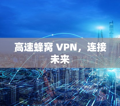 高速蜂窝 VPN，连接未来