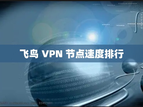 飞鸟 VPN 节点速度排行