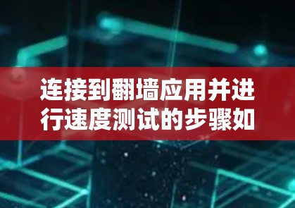连接到翻墙应用并进行速度测试的步骤如下 连接到翻墙应用并进行速度测试的步骤如下
