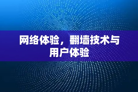 网络体验,翻墙技术与用户体验 网络体验,翻墙技术与用户体验