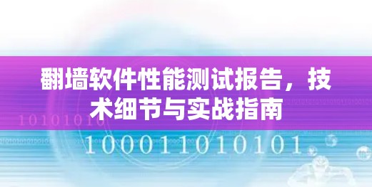 翻墙软件性能测试报告，技术细节与实战指南