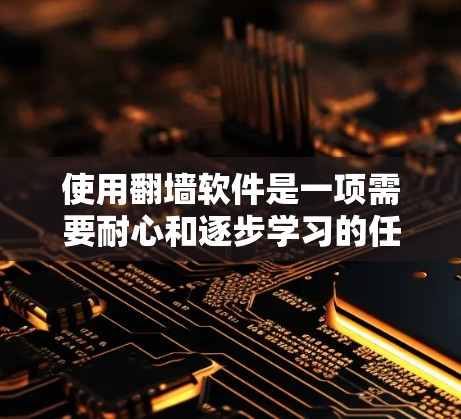 使用翻墙软件是一项需要耐心和逐步学习的任务。以下是一个按步骤的指南，帮助你熟悉翻墙软件的功能和操作
