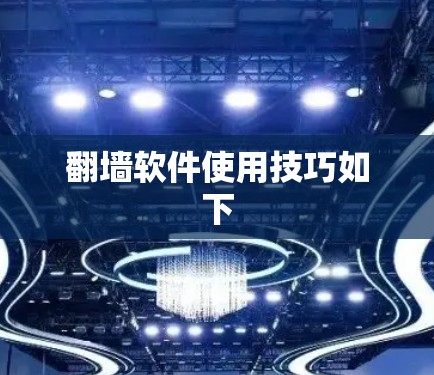 翻墙软件使用技巧如下