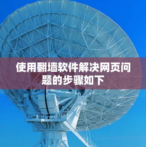 使用翻墙软件解决网页问题的步骤如下